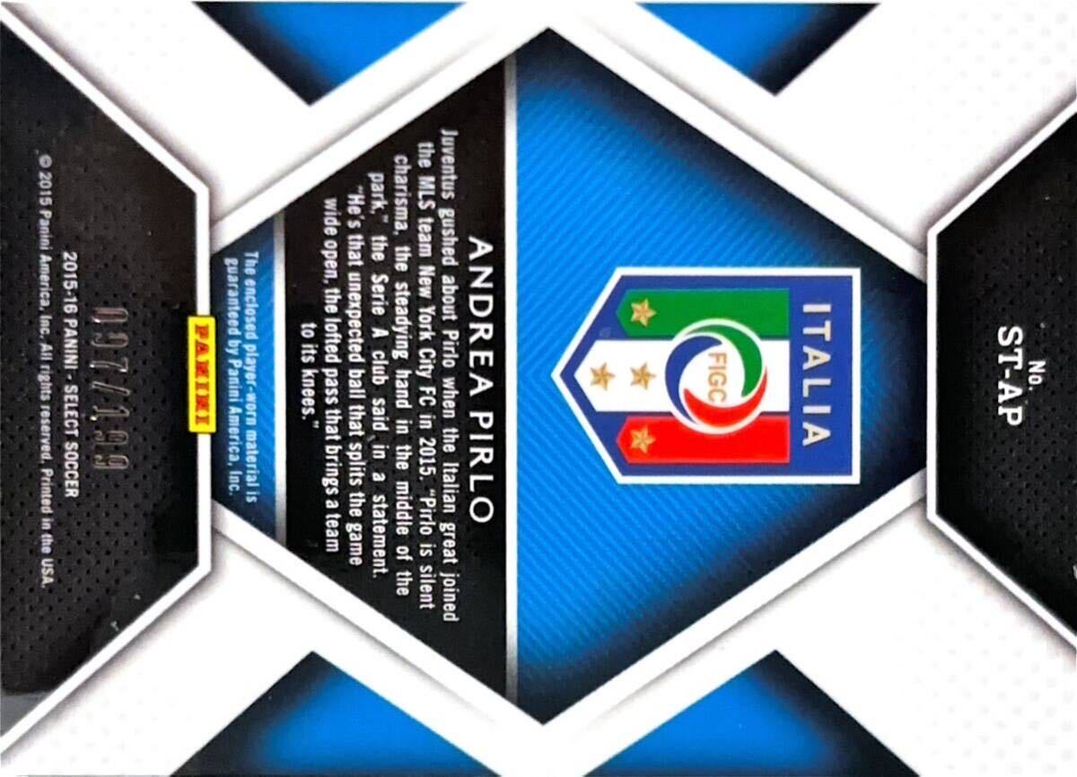 PANINI Select Soccer 2015-2016 ST-AP Andrea Pirlo Jersey Card 097/199 の画像2