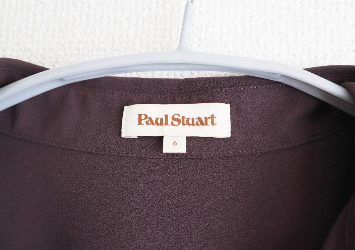 Paul Stuart ポールスチュアート スキッパーシャツ ブラウス ブラウン 茶色 サイズ6の画像2
