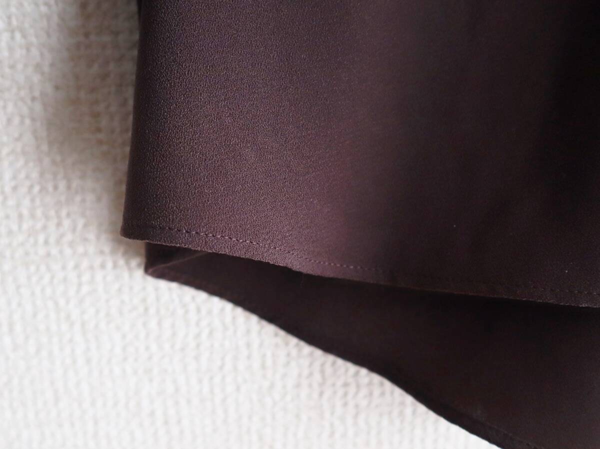 Paul Stuart ポールスチュアート スキッパーシャツ ブラウス ブラウン 茶色 サイズ6の画像8