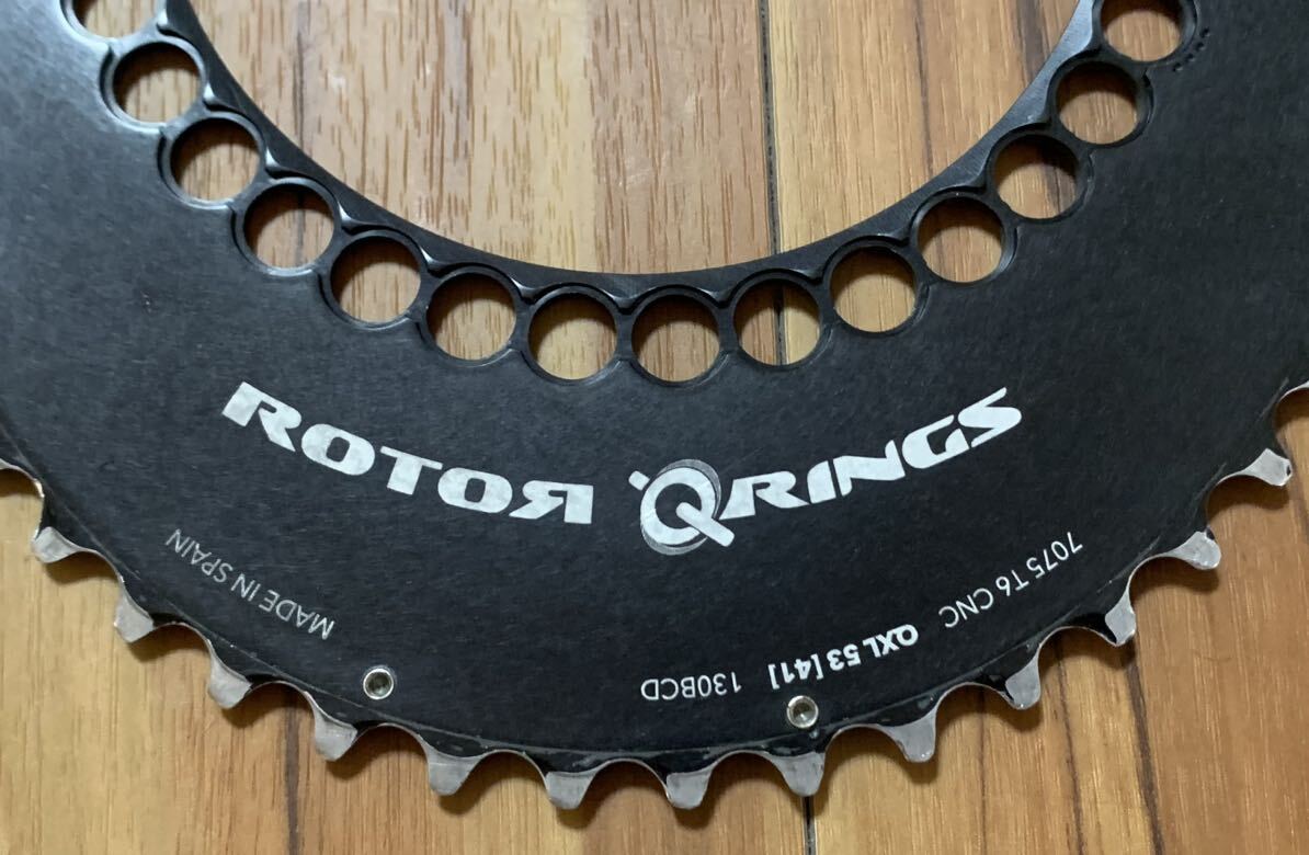 ROTOR Qrings QXL AERO 130BCD 楕円チェーンリング 53-41 5アーム 10s 11s送料無料 ローター_画像3