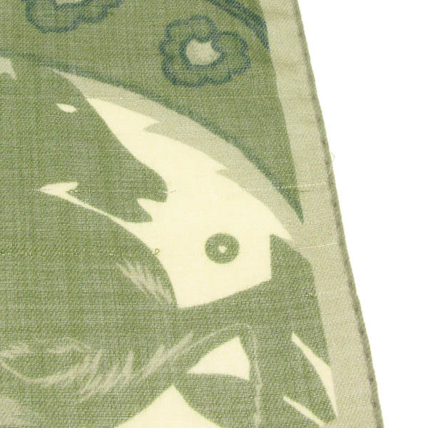 ETRO/ Etro lady's stole shawl floral print Pegasus wool × silk fringe green cream yellow [NEW]*62AA83