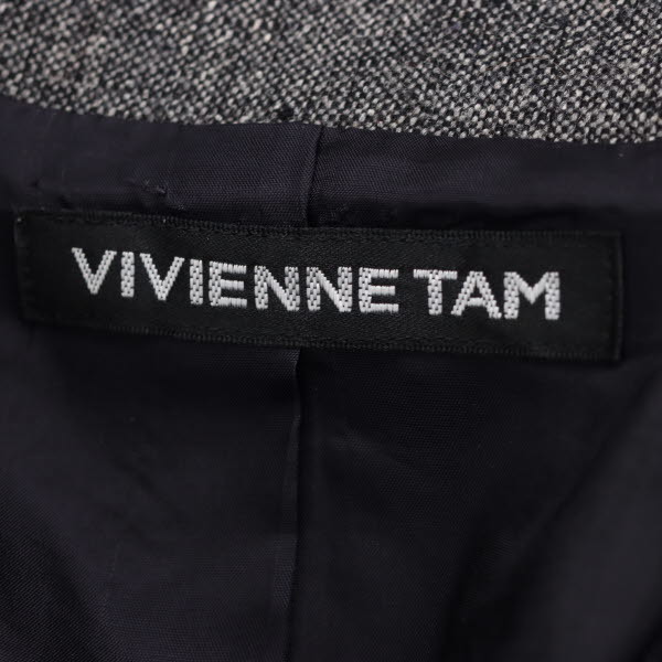 VIVIENNE TAM/ヴィヴィアンタム スーツ セットアップ 七分袖ジャケット×ミニスカート ウール混 1 0 グレー [NEW]★61AH62_画像9
