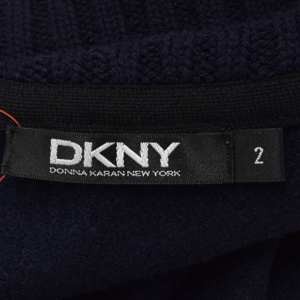 DKNY/ダナキャランニューヨーク カーディガン トップス アウター ジャケット コート 長袖 ウール 2 ネイビー [NEW]★61AC96_画像8