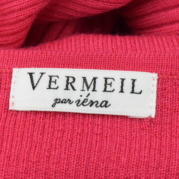 【美品・定価2.4万】VERMEIL par iena/ヴェルメイユ パー イエナ 長袖 リブニット ウール×カシミヤ F ピンク [NEW]★61AD02_画像6