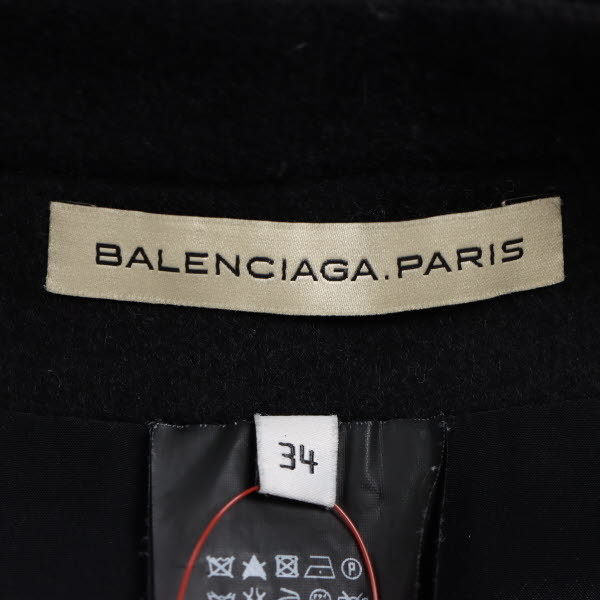 BALENCIAGA/バレンシアガ レディース ミニ フレア スカート ウール100％ 小さいサイズ 34 XS相当 黒 グレージュ[NEW]★61AD76_画像8