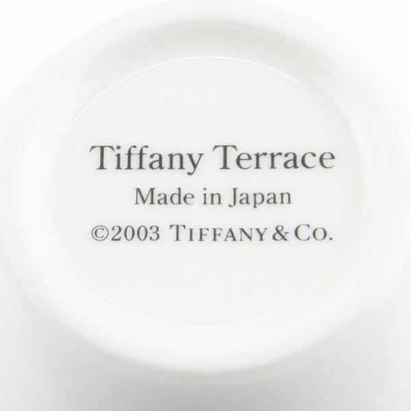 【美品・未使用】TIFFANY&Co./ティファニー テラスマグ マグカップ リーフ 葉柄 ペア 2客セット 磁器 白 [NEW]★52KC59_画像6