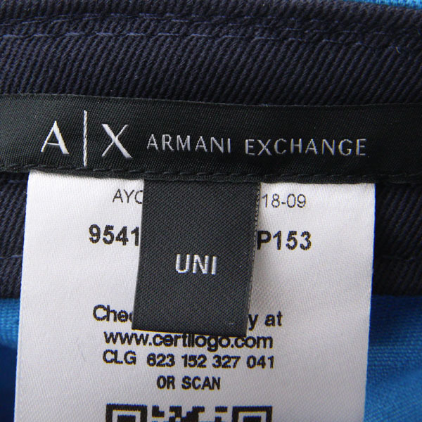 ARMANI EXCHANGE/アルマーニエクスチェンジ AXロゴ ラッパーキャップ メンズ レディース キャップ 帽子 ブルー [NEW]★52LA22_画像8