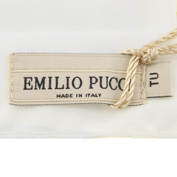 【未使用・定価1.2万】EMILIO PUCCI/エミリオプッチ マスク プッチ柄 プリント プリーツ型 美品 黄色 緑系 白系[NEW]★52LC05_画像7