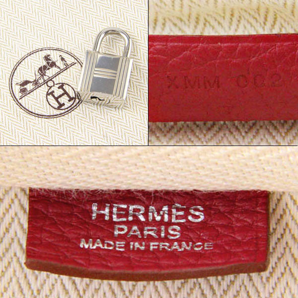 HERMES/エルメス ヴィクトリア2 フールトゥ35 X刻印 レディース ハンドバッグ トリヨンクレマンス ルビー [NEW]★52IA77_画像8