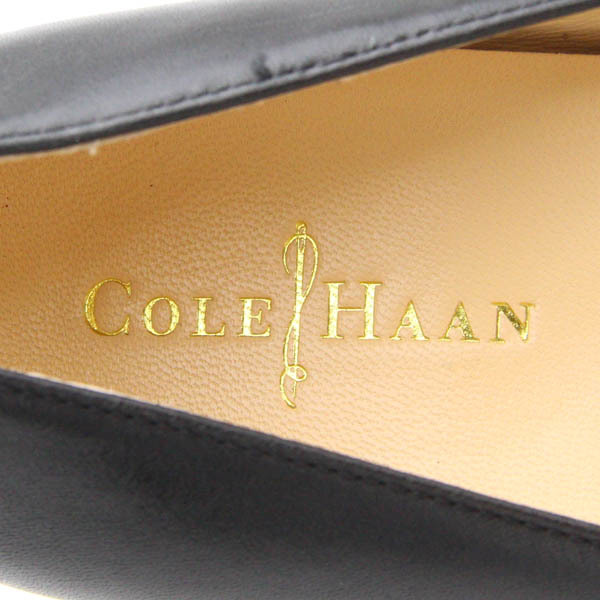 Cole Haan/コールハーン パンプス 靴 ウェッジソール レザー×エナメル ポインテッドトゥ 22.5cm 5 1/2B 黒系 [NEW]★52JA45_画像7