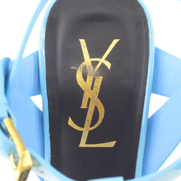 【定価15.4万】YVES SAINT LAURENT/イヴサンローラン トリビュート プラットフォームサンダル パテント 35 22cm[NEW]★52DB77_画像7