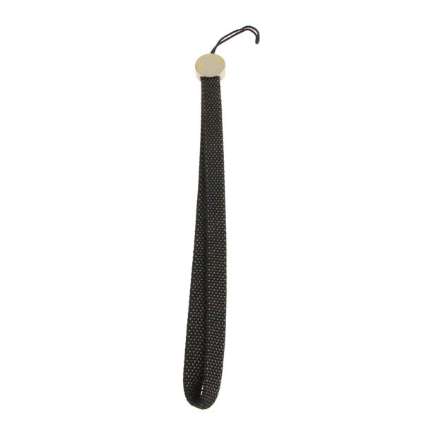 HERMES/ Hermes seli Ape soPM strap for mobile phone mobile accessory metal × canvas black gray [NEW]*52FC44