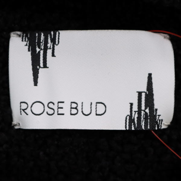 ROSE BUD/ローズバッド ロゴアノラック トップス プルオーバー 長袖 ハーフジップ ボア 異素材切替 F 黒 カーキ[NEW]★51LG26_画像8