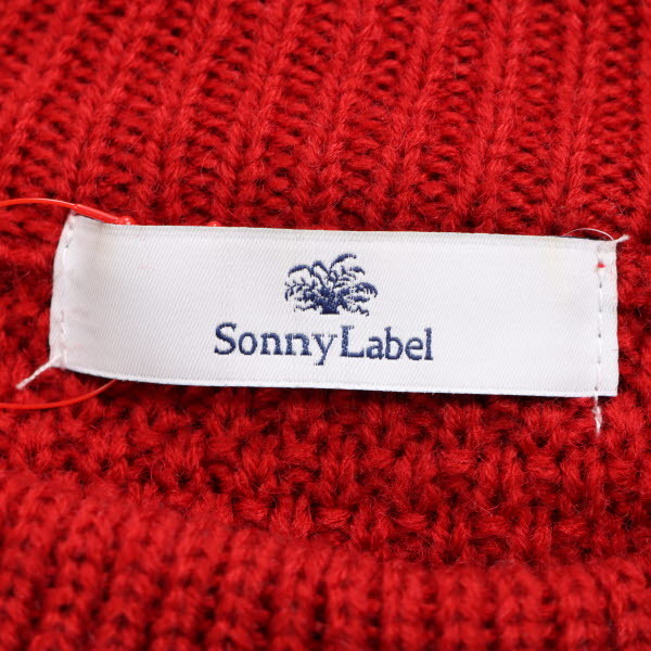 【美品】URBAN RESEARCH Sonny Label/アーバンリサーチサニーレーベル ニット ケーブル編み 丸首 ウール混 赤 [NEW]★51LG42_画像7