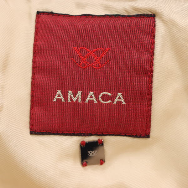 AMACA/アマカ レディース ダウンジャケット スタンドカラー 総柄 長袖 ジップアップ 38 ベージュ系 [NEW]★51JH73_画像8