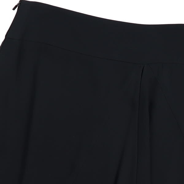 GUCCI/ Gucci lady's miniskirt Layered manner asimeto Lee silk thin 38 M corresponding black [NEW]*51GE75