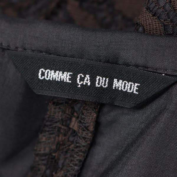 [ прекрасный товар ]COMME CA DU MODE/ Comme Ca Du Mode mi утечка длина юбка в складку цветочный принт гонки 9 темно-коричневый чёрный серия [NEW]*51FG93