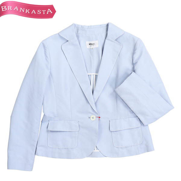 49AV.JUNKO SHIMADA/49 avenue Junko Shimada tailored jacket long sleeve thin no- vent 40 pale blue [NEW]*51EF58