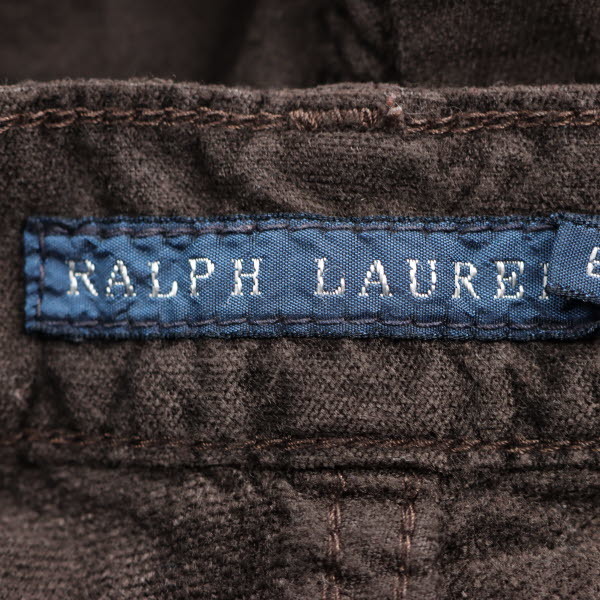 RALPH LAUREN/ Ralph Lauren lady's skinny pants slim cotton .28 L corresponding Brown [NEW]*51CF60