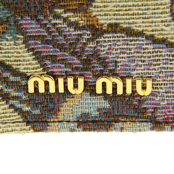 【定価33.1万】miumiu/ミュウミュウ 5BA108 2way ショルダーバッグ/ハンドバッグ ゴブラン織り 黒 ベージュ他 [NEW]★62BD02_画像8