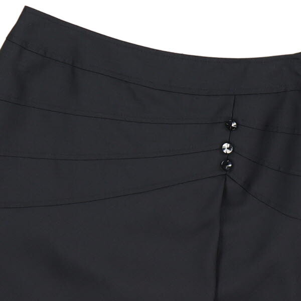 [ beautiful goods ]SunaUna/ SunaUna lady's mi leak midi height A line skirt button equipment ornament 36 dark navy [NEW]*51BH79