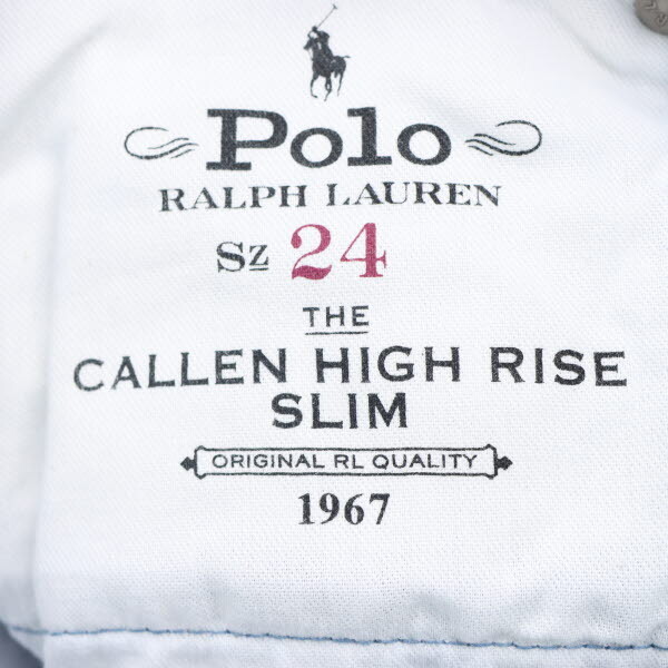 POLO RALPH LAUREN/ポロラルフローレン CALLEN ハイライズ スリム ジーンズ デニム パンツ 花柄 24 ブルー 白 [NEW]★61BC39_画像7