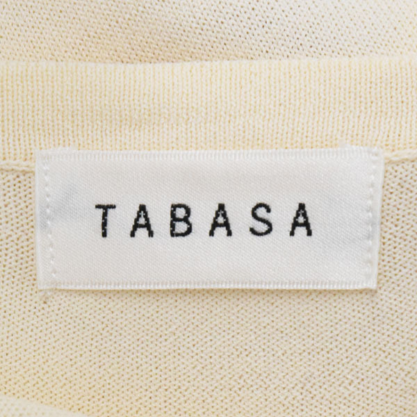 [ прекрасный товар ]TABASA/ Tabatha женский длинный кардиган tops 7 минут рукав боковой разрез крем оттенок желтого [NEW]*61BC72