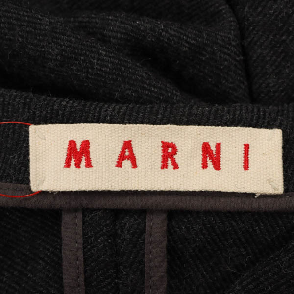 【美品】MARNI/マルニ レディース ひざ丈 フレア スカート 台形 ウール ストレッチ 38 S相当 グレー [大感謝祭]★41BA41_画像7