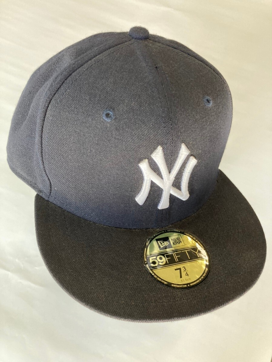 ニューエラ NEW ERA キャップ 帽子 7 3/4 61.5cm 59 FIFTY ニューヨークヤンキース フィフティ ネイビー 紺 RN11493 CA40289 ベースボール_画像1
