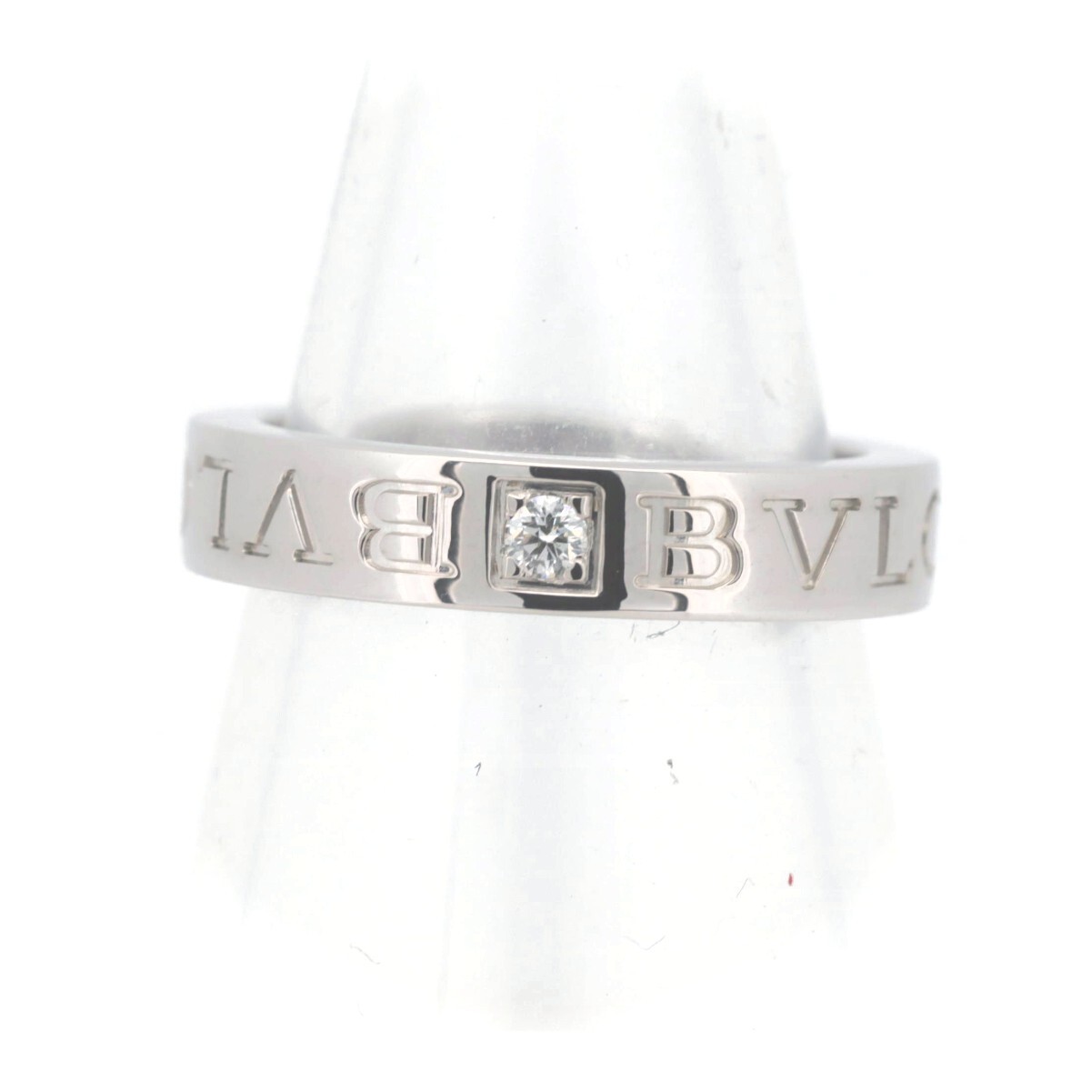 ブルガリ ダブルロゴ ダイヤモンド リング 指輪 10号 K18WG(18金 ホワイトゴールド) 質屋出品