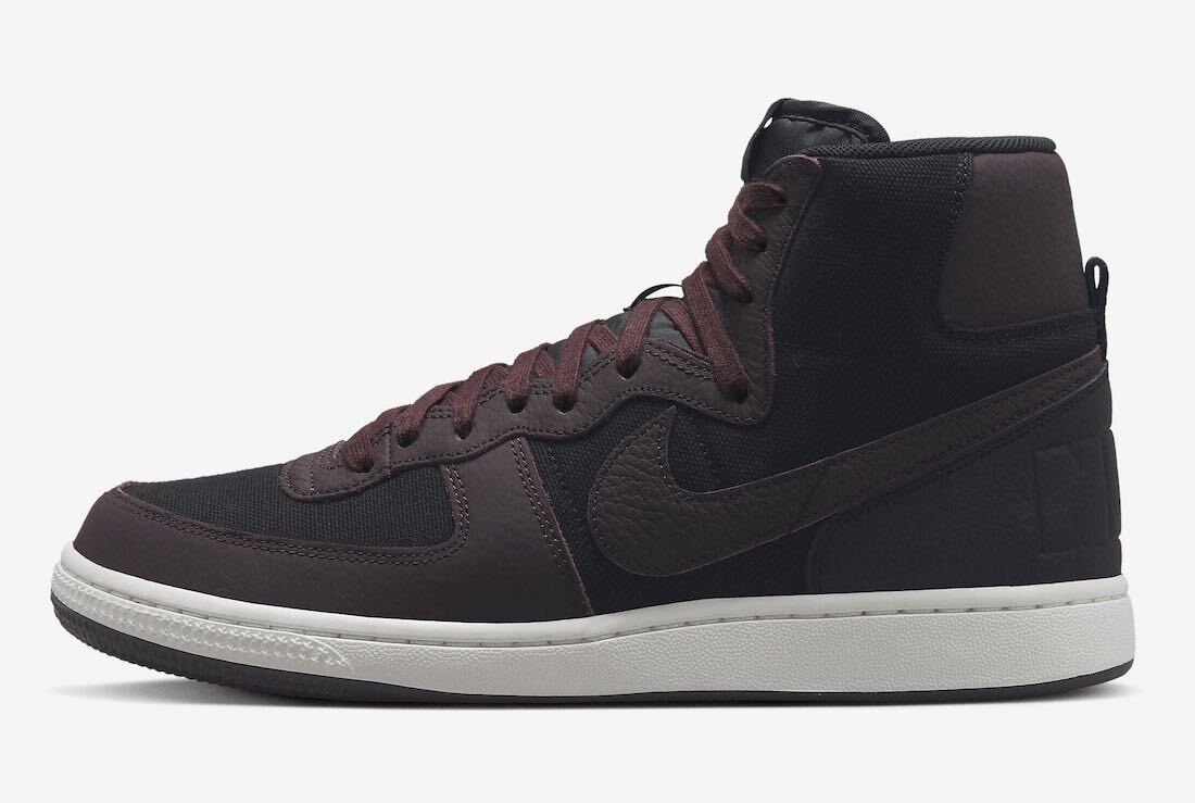 Nike Terminator High Velvet Brown ナイキ ターミネーター ハイ ベルベット ブラウン(FD0651-001)黒26.5cm箱無し_画像4