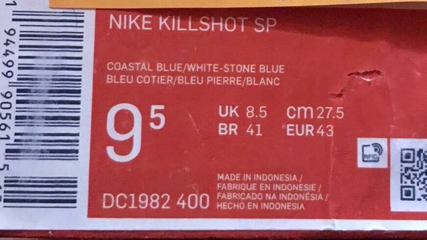 NIKE KILLSHOT COASTAL BLUEナイキ キルショット コースタルブルー(DC1982-400)青27.5cm箱あり_画像3