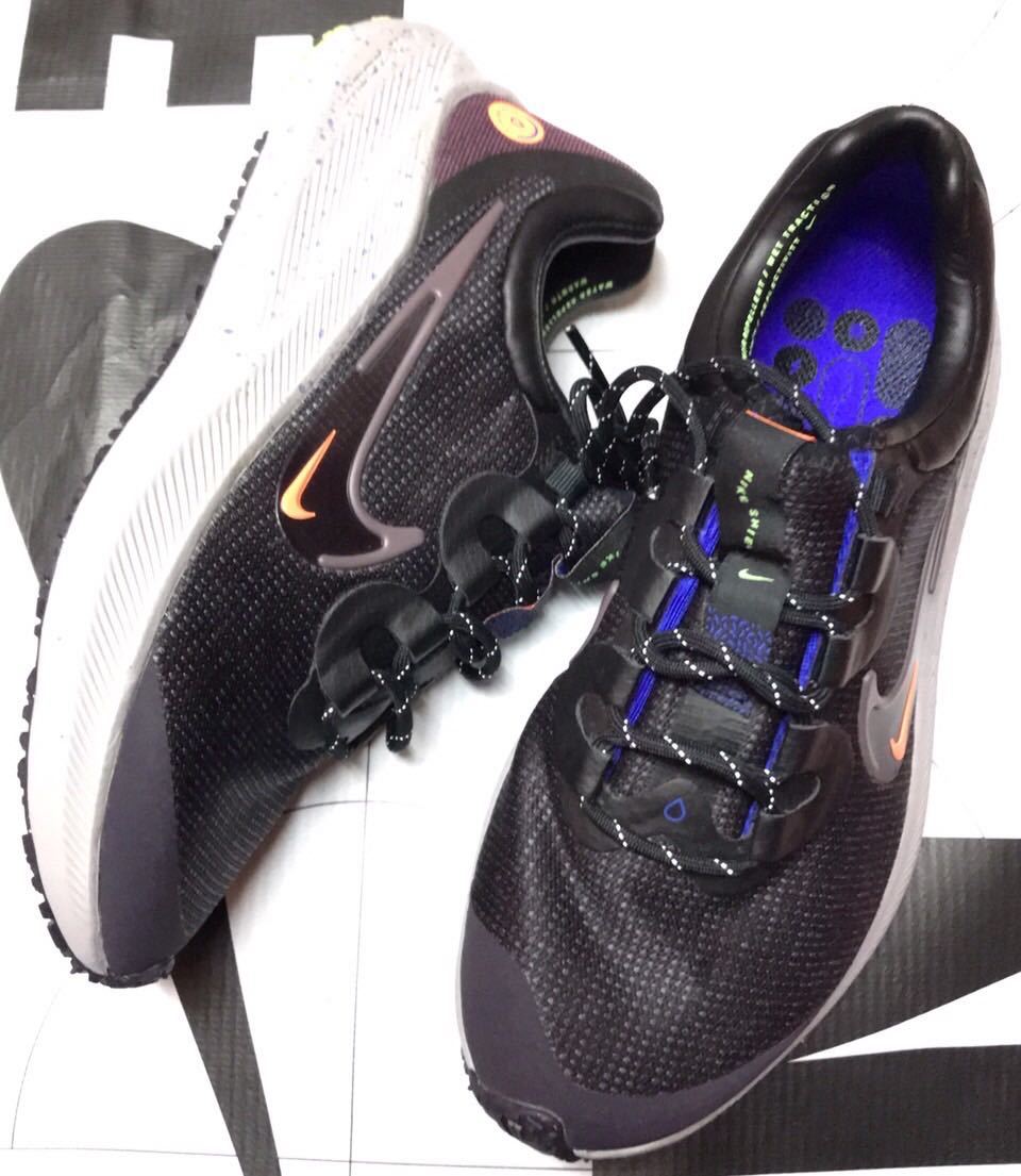 NIKE WMNS NIKE ZOOM WINFLO 8 SHIELD 'BLACK ATOMIC ORANGE'ナイキ ウィメンズ ズーム ウィンフロー 8 シールド(DC3730-002)黒24cm箱無し_画像2