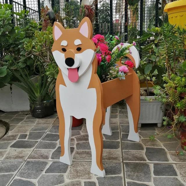 柴犬　プランター　植木鉢　鉢植え　ガーデニング　小物入れ　入れ物　家庭菜園_画像2