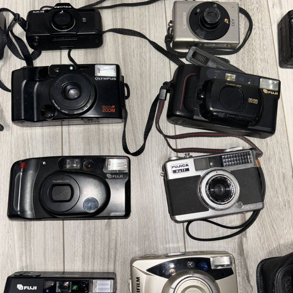 ジャンクカメラ 12台セット フィルムカメラ Canon FUJIFILM pentax konica ixyなどの画像6