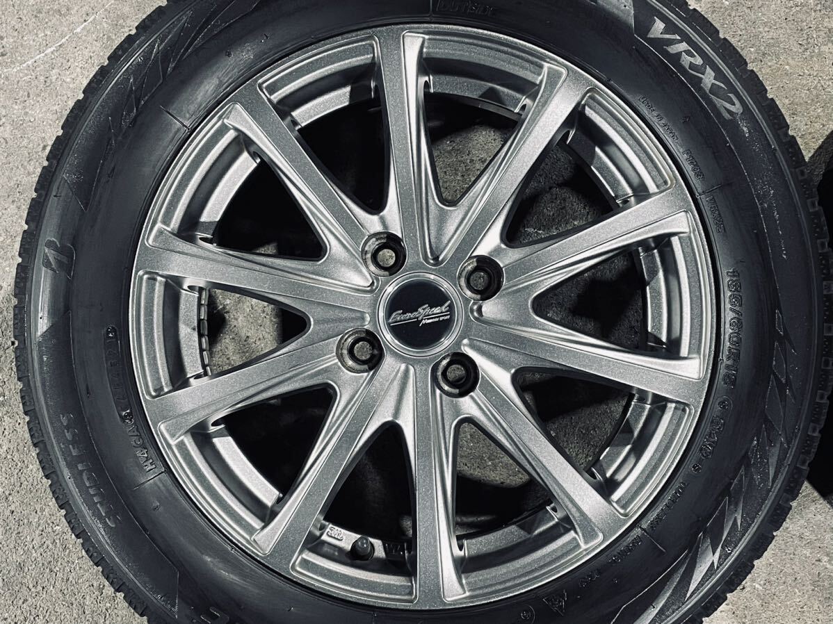 ★安い★ 15インチ 185/60R15 タイヤホイール 5.5J +50 4H 100 フィット インサイト グレイス カローラ ヤリス ヴィッツ スイフト A-4-94_画像5