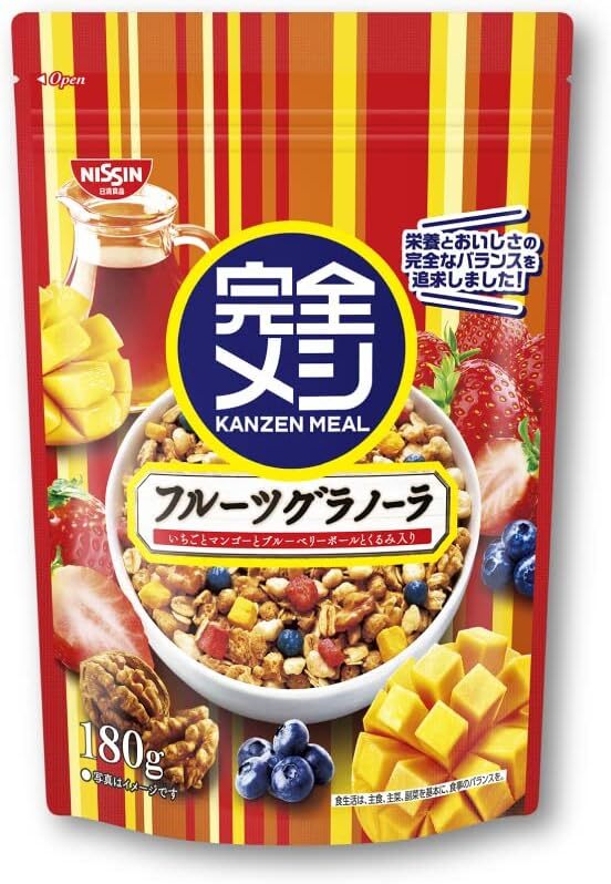 【完全メシ】 日清食品 フルーツグラノーラ 180g×8袋_画像1