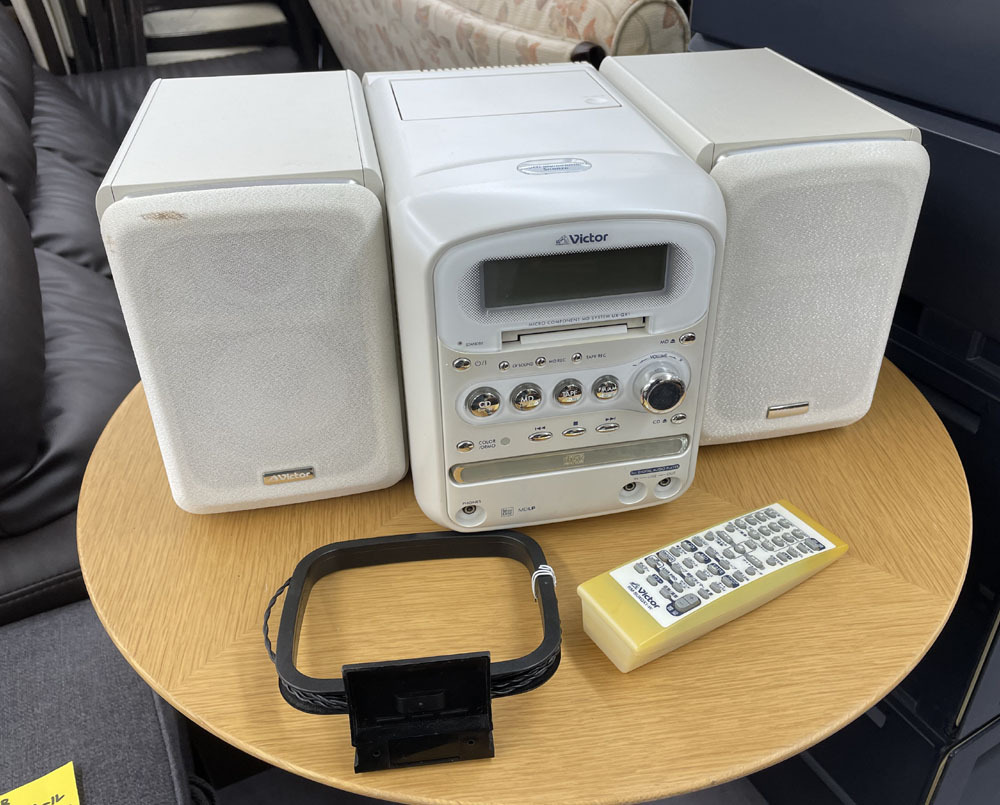 ビクター CD/MDコンポ CA-UXQX1-W 2006年製 リモコン付き カセット/ラジオ 札幌市手稲区