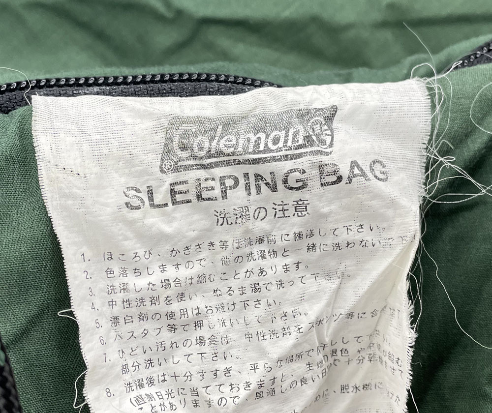Coleman 寝袋 約187×80ｃｍ 約1760ｇ シュラフ スリーピングバッグ キャンプ アウトドア コールマン 札幌市手稲区の画像5