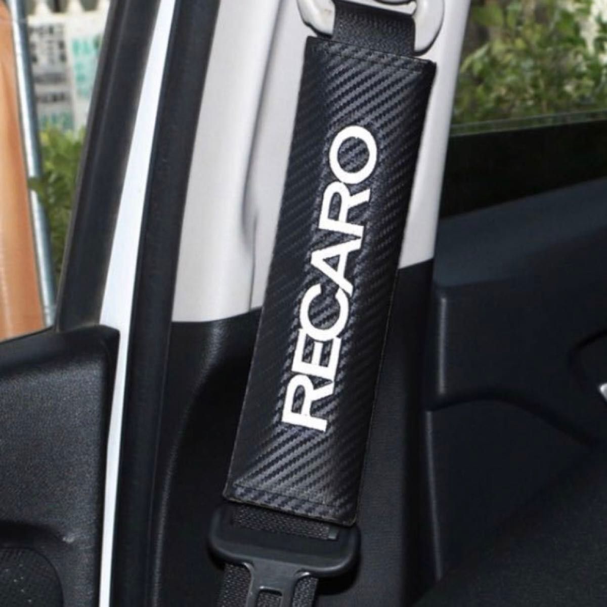 RECARO 2枚セット 車シートベルトカバーソフトコットンショルダーパッド