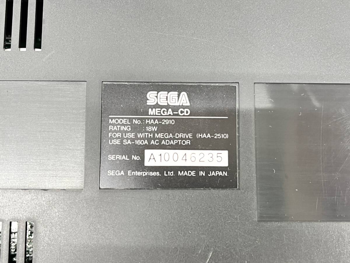 SEGA　MEGA-CD　HAA-2910　動作未確認　付属品有り　アダプター欠品　セガ　ゆうパック100サイズ ゲーム　奈良県発（0-0.Z）C-24　MH_画像6