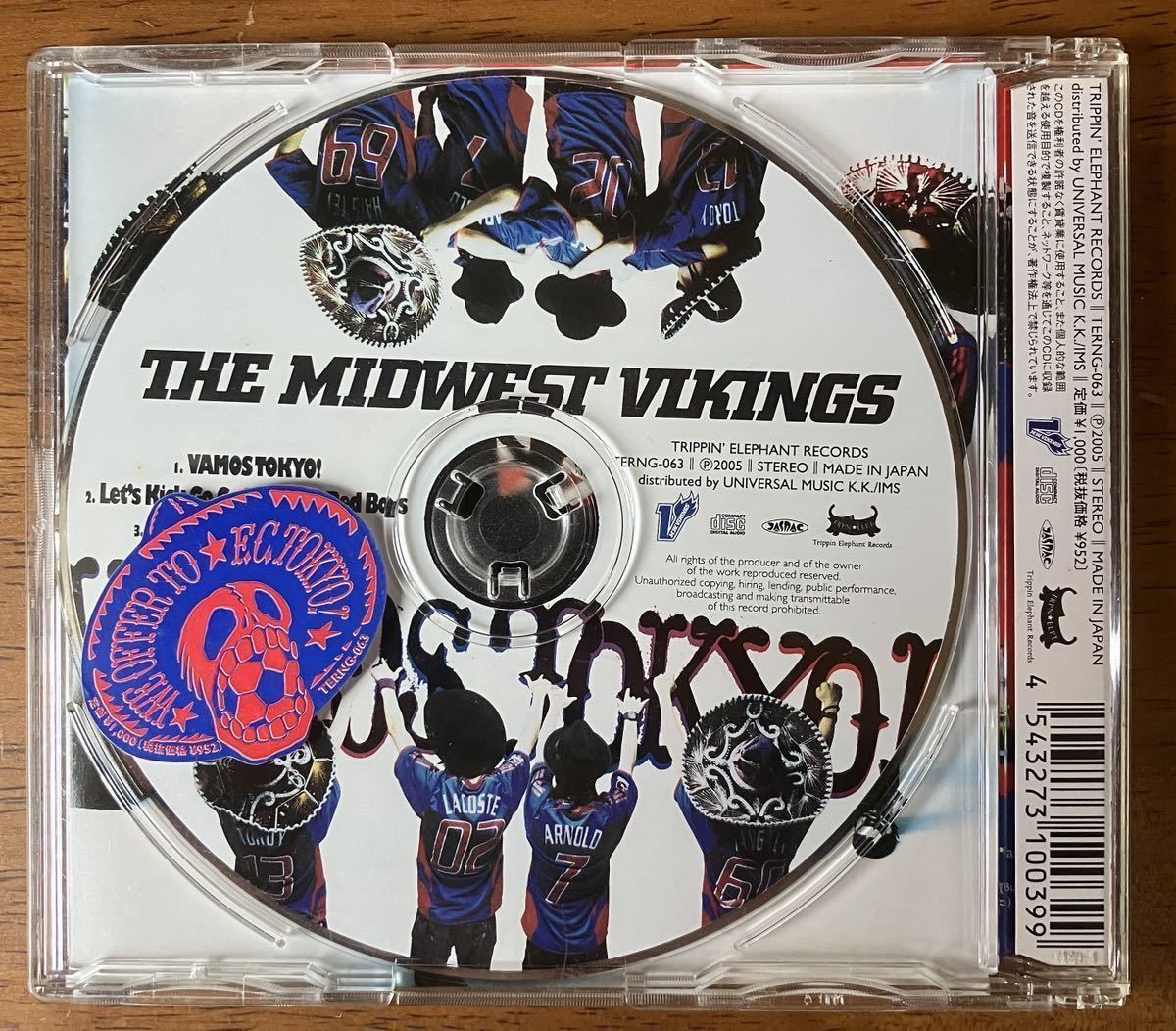 「VAMOS TOKYO!」THE MIDWEST VIKINGS ミッドウエスト・バイキングス マキシシングルCD チバユウスケ ミッシェルガンエレファント birthdayの画像3