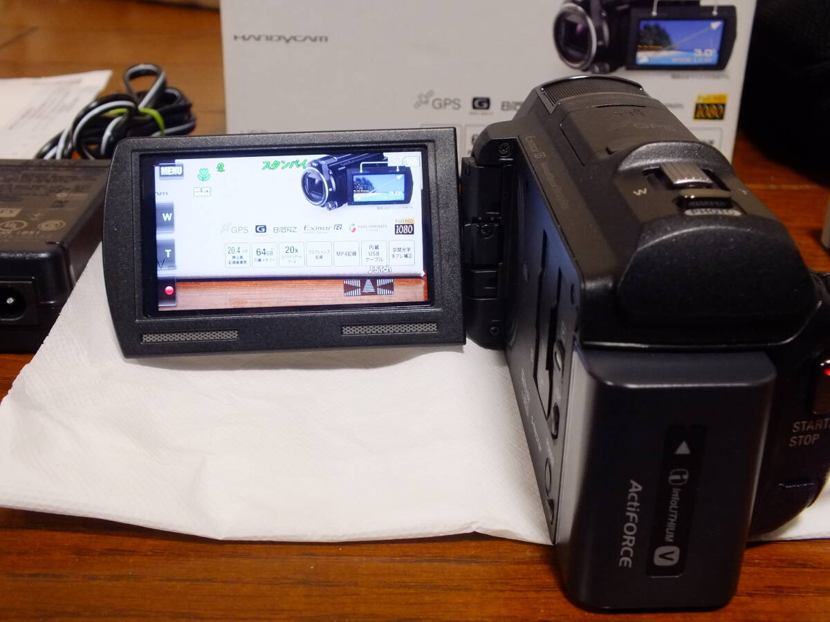 極美品・動作：ソニー デジタルビデオカメラ ハンディカム HD画質 空間光学手ブレ補正 HDR-CX630V アクセサリーキットACC-TCV7C_画像8
