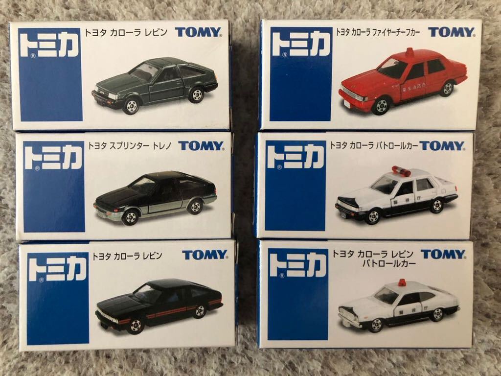 トミカ イオン特注 トヨタカローラシリーズ（6台セット売り）TOMY 絶版トミカ