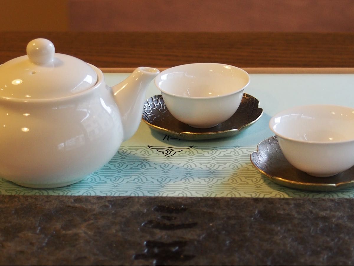 中国茶器　茶道具　茶托　コースター　六葉　２枚セット