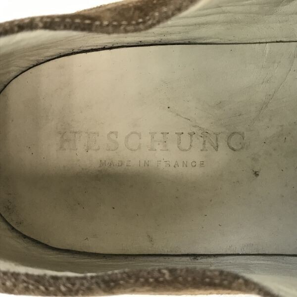 フランス製★エシュン/heschung★高級ハンドメイド/スエード本革/プレーントゥ【10/28.5/茶/BROWN】職人手縫い/dress shoes◆pG-161_画像7