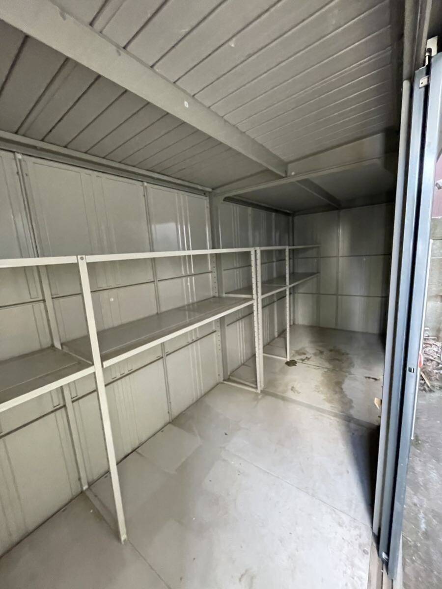 [ Saitama * dismantlement settled * large ] Takubo storage room width 430× height 210× depth 160cm Mr. stock man warehouse steel closet cupboard DIY TAKUBO 2 ream ND-4415 manner 