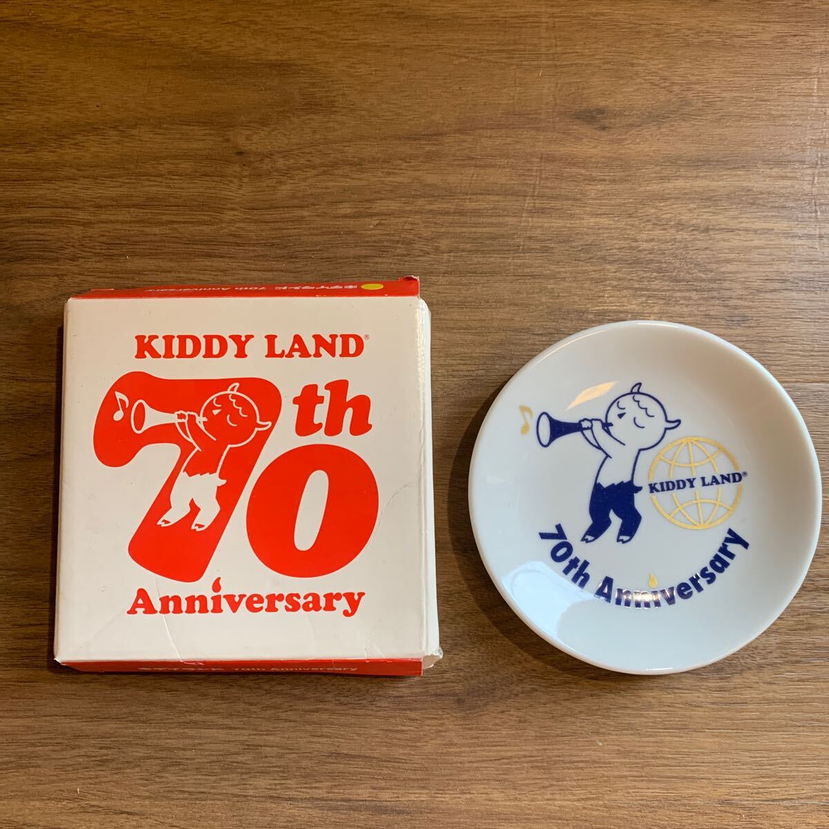 キディランド KIDDY LAND 70th記念 絵小皿 パアン 日本製 非売品(アニバーサリー/プレート/前畑陶器)_画像1