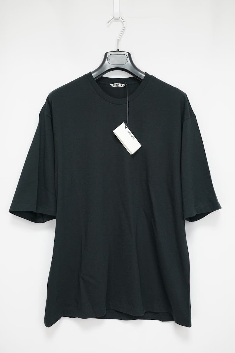 AURALEE オーラリー A21ST02S SUPER HIGH GAUGE SWEAT TEE Tシャツ ブラック サイズ4