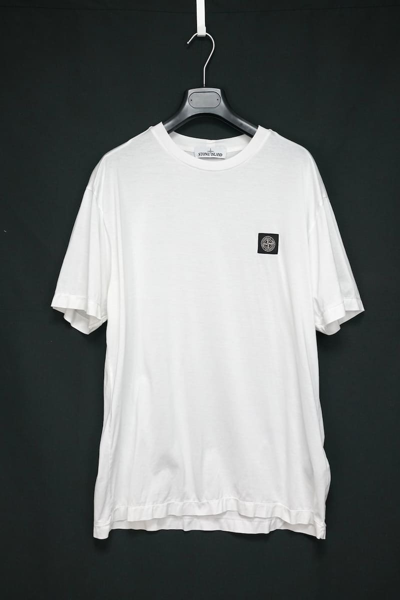2020SS STONE ISLAND ストーンアイランド Tシャツ コットン ロゴ クルーネック Tシャツ ホワイト XLサイズ